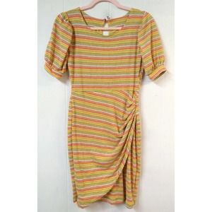 Illumina NWT WM P/Small Dress NWT Multicolor Metallic Stripe Short Sleeve